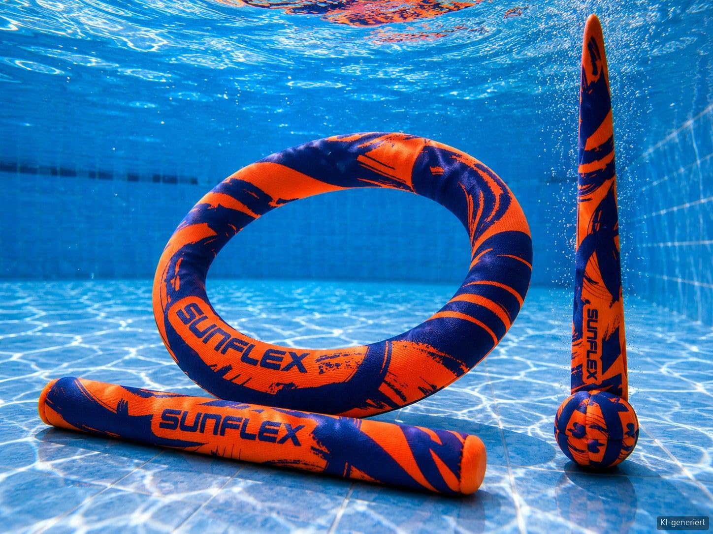 Sunflex Funky Scribble Tauchset 3er Orange Neopren