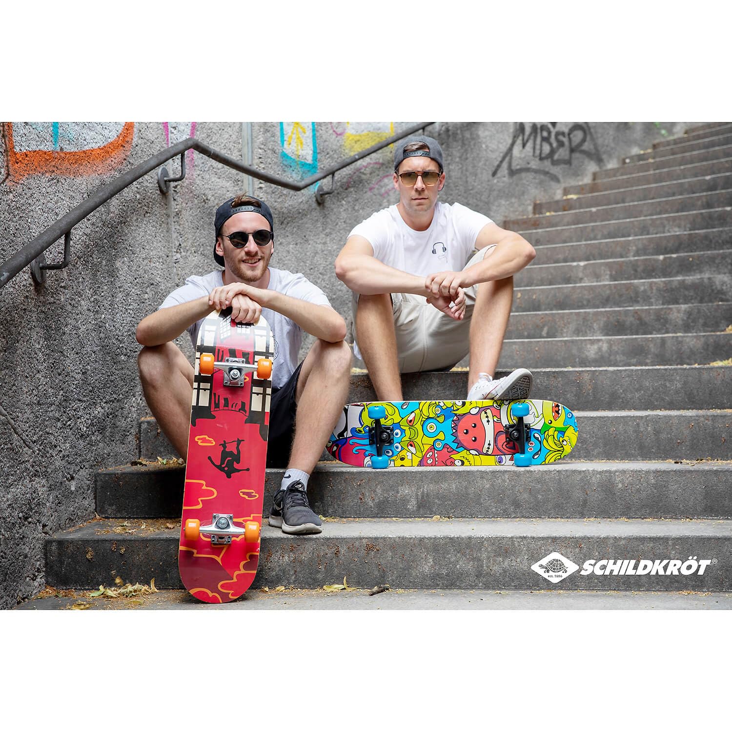 Schildkröt Kicker 31" Red Parkour Skateboard komplett 79cm