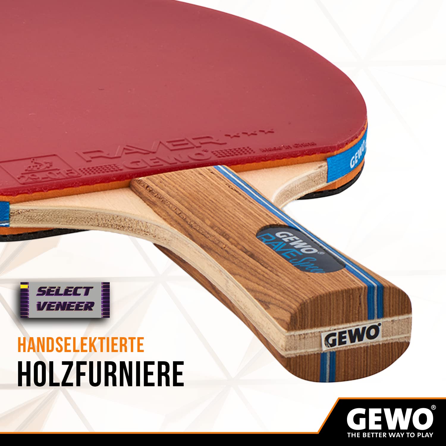GEWO Rave Speed Tischtennisschläger konkav 2,0 mm
