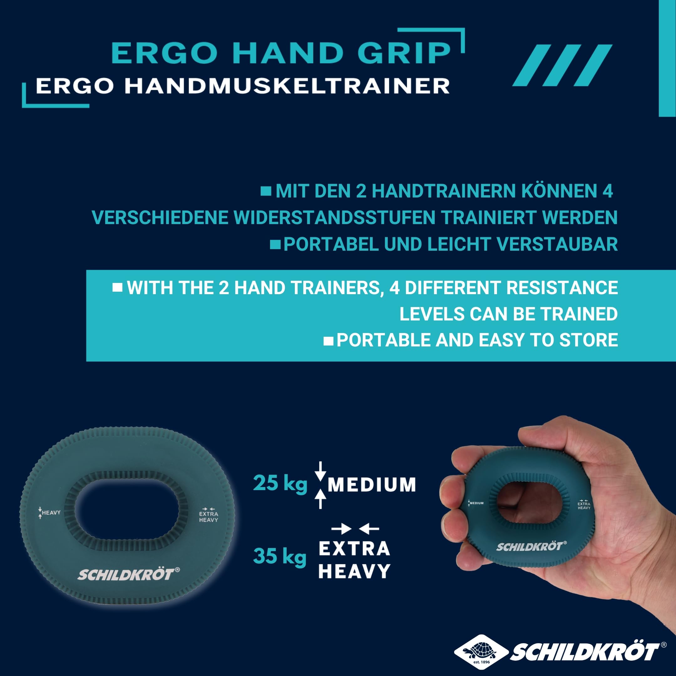 Schildkröt Outdoor Handtrainer 2er Set Silikonringe