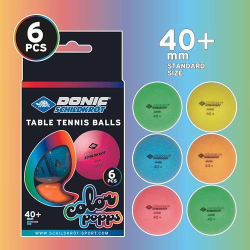 Schildkröt Colour Popps Tischtennisball 6er Bunt Poly 40+
