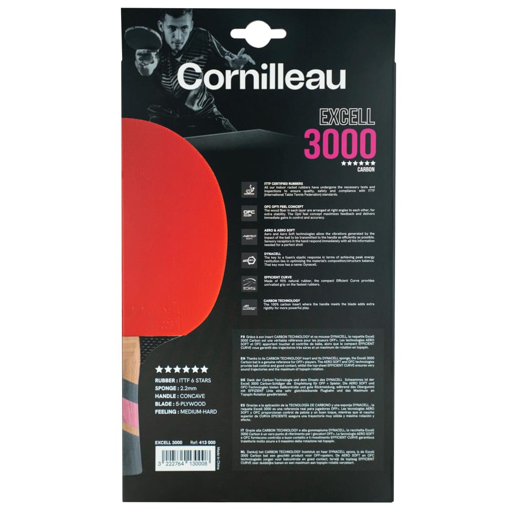 Cornilleau Excell 3000 Carbon Tischtennisschläger konkav offensiv