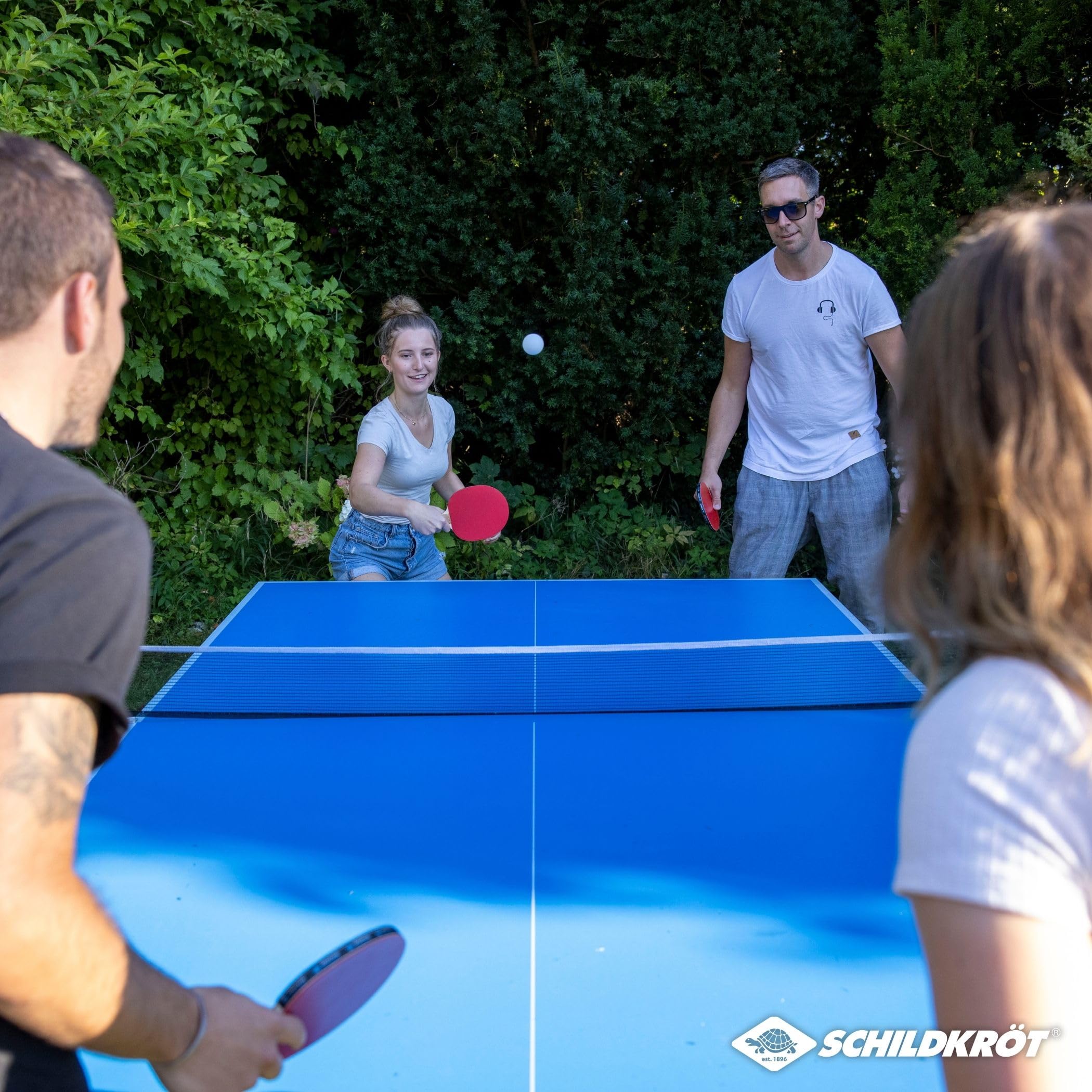 Schildkröt Hobby Tischtennis-Set 4 Spieler 4 Schläger 5 Bälle