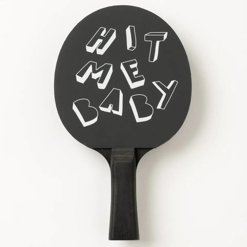 Mr. Tischtennis Hit me Baby Fertigschläger schwarz-weiß