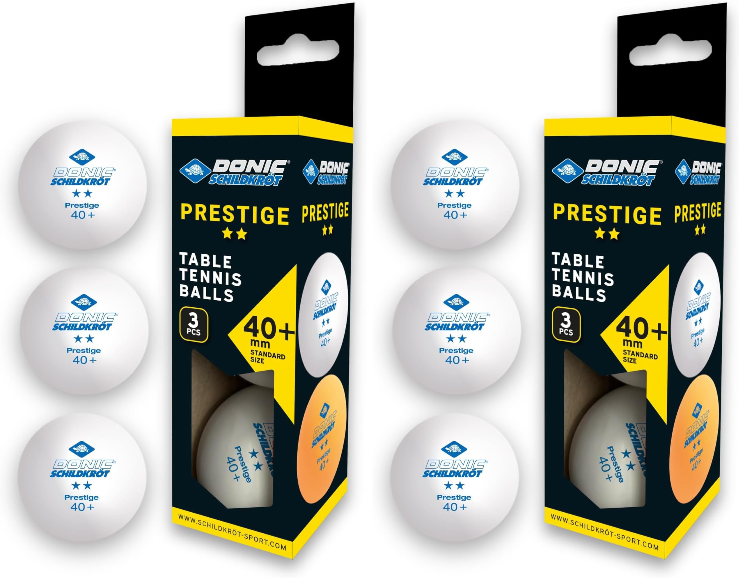 Schildkröt Outdoor Prestige Tischtennisbälle weiß 3er 2-Sterne