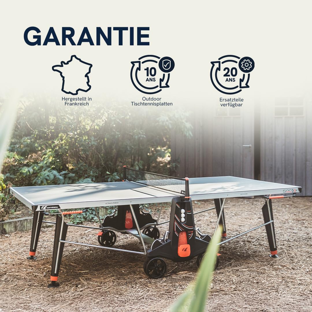 Cornilleau 500X Tischtennisplatte Outdoor Schwarz klappbar