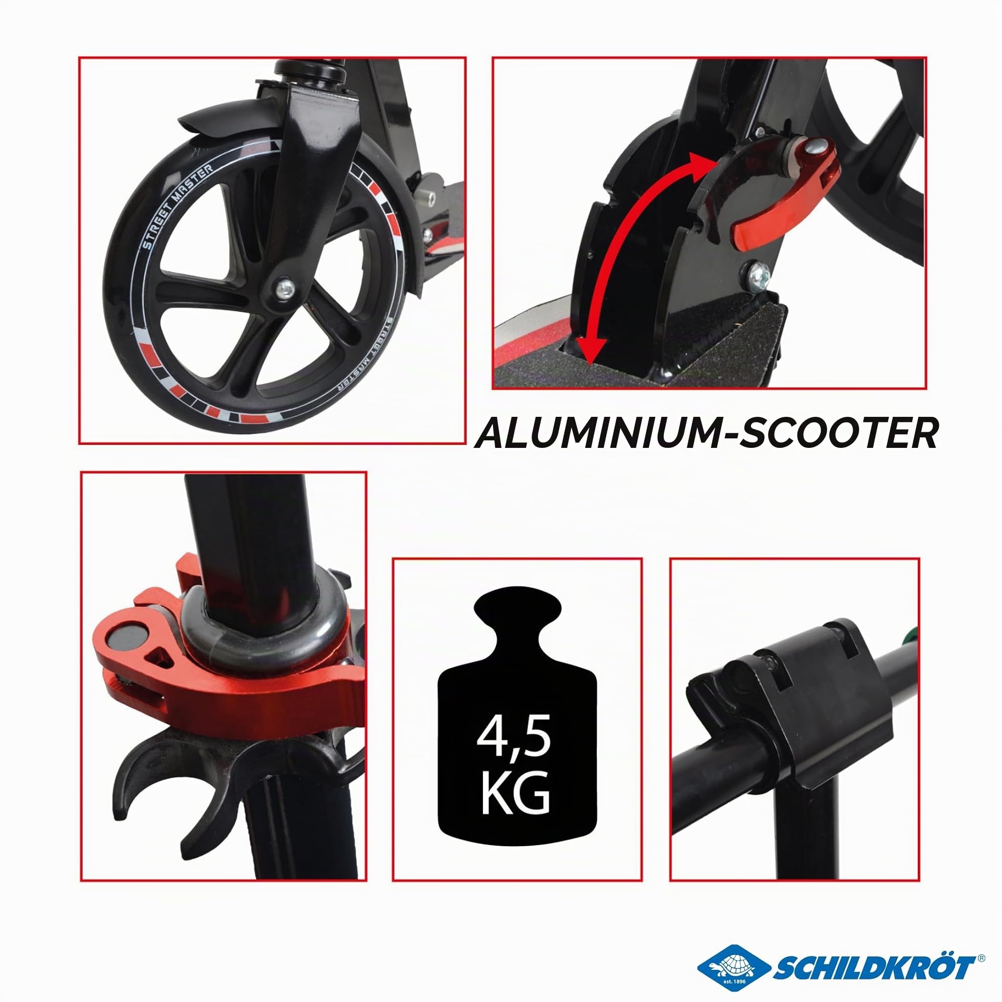 Schildkröt Street Master City-Scooter 200mm klappbar