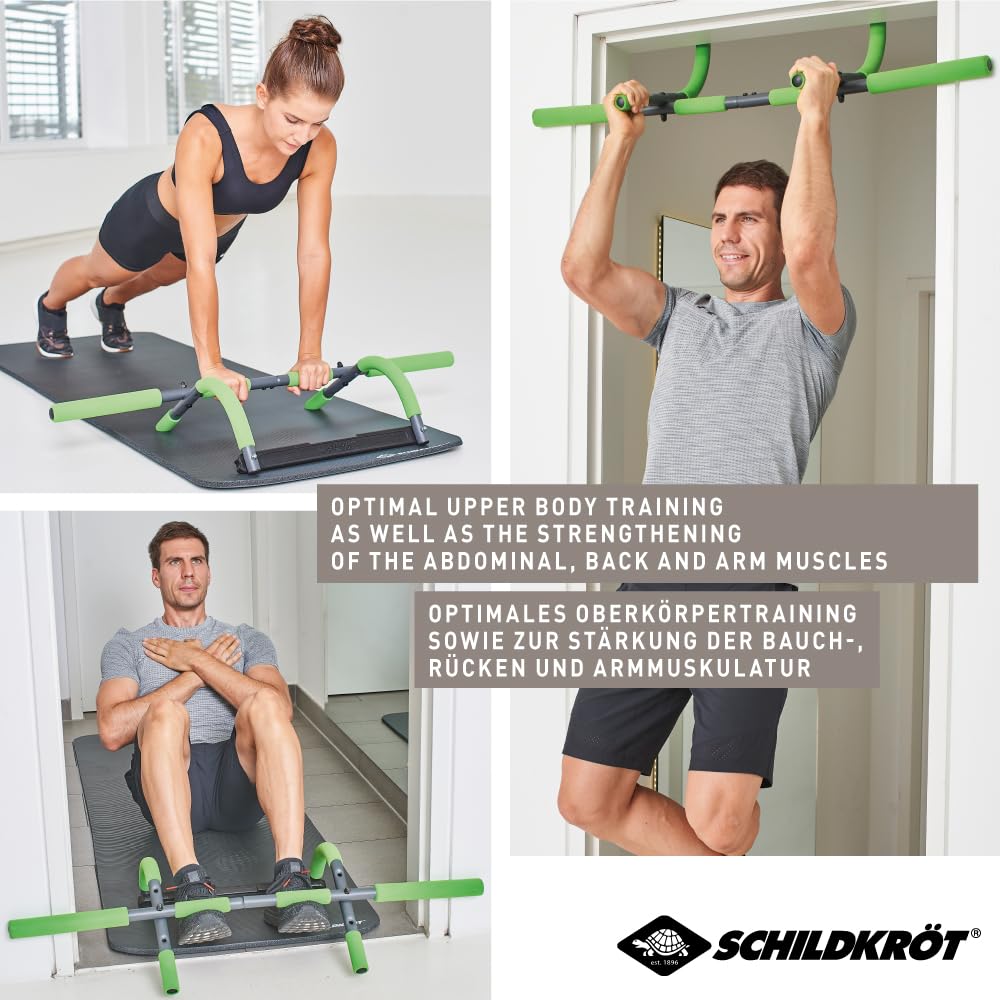 Schildkröt Outdoor Türreck 4 in 1 Klimmzugstange Grün-Schwarz