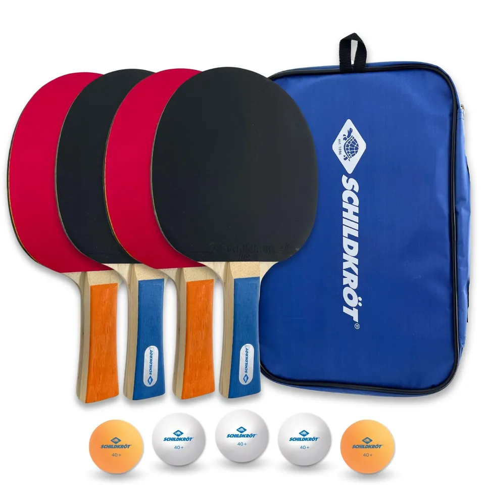 Schildkröt Hobby Tischtennis-Set 4 Spieler 4 Schläger 5 Bälle