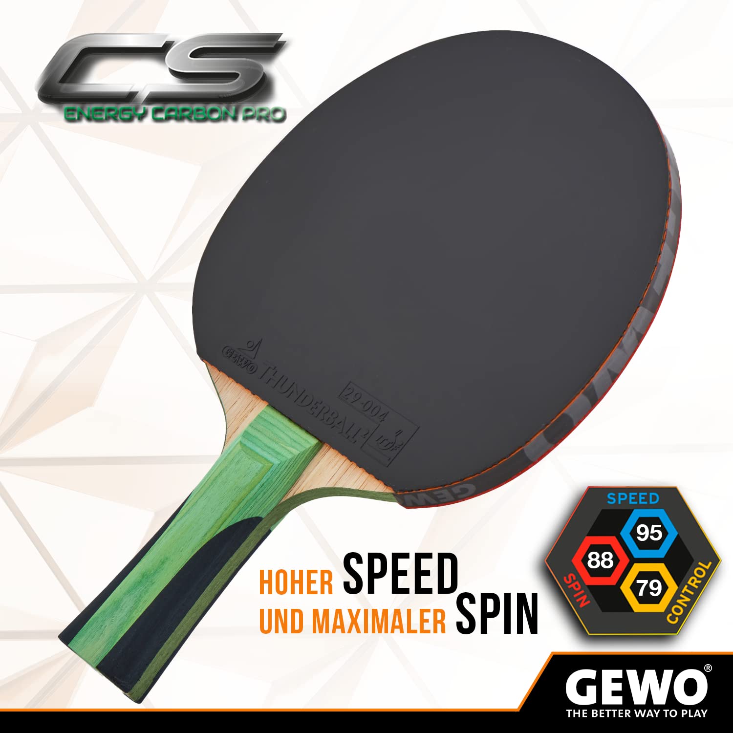 GEWO CS Energy Carbon Pro Schläger konkav 2,0 mm Carbon