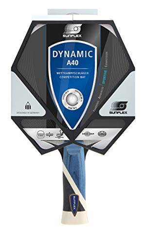 Sunflex Signature Dynamic A40 Tischtennisschläger 3 Bälle anatomisch