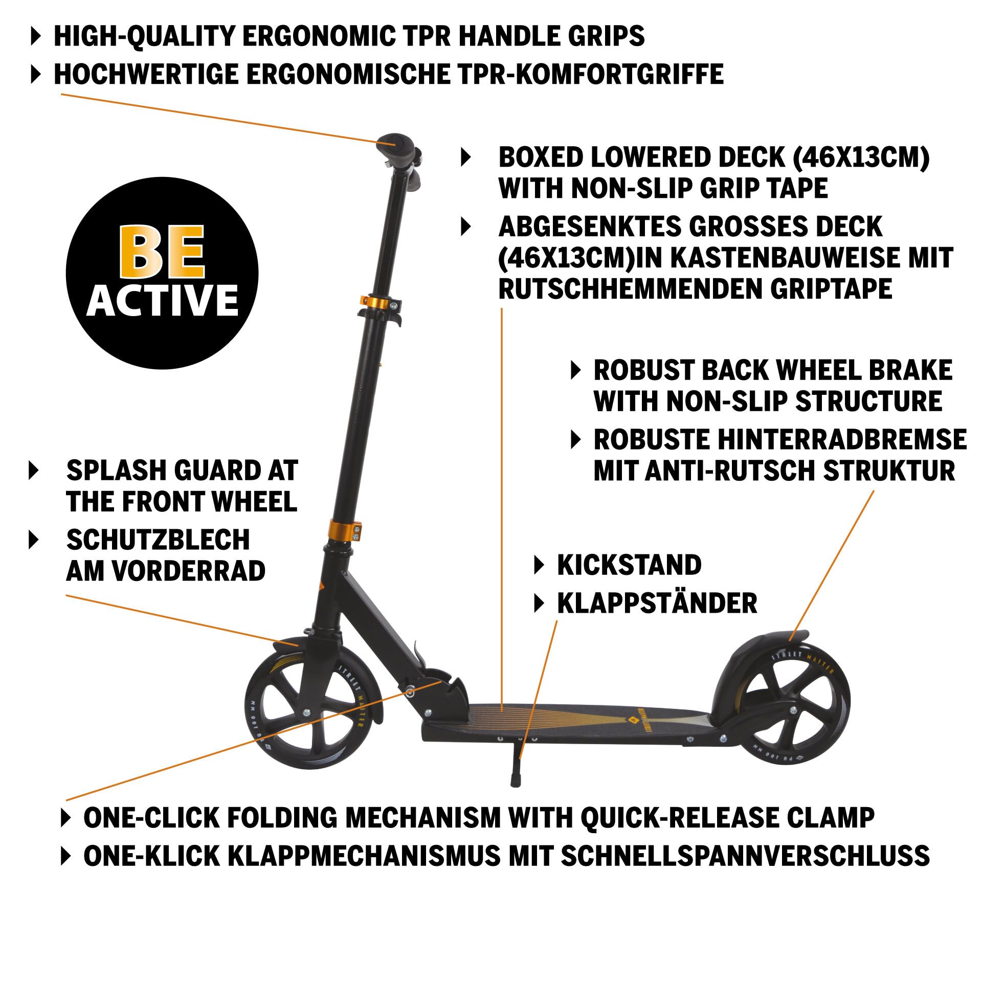 Schildkröt Street Master City Scooter Matt 200mm 100kg
