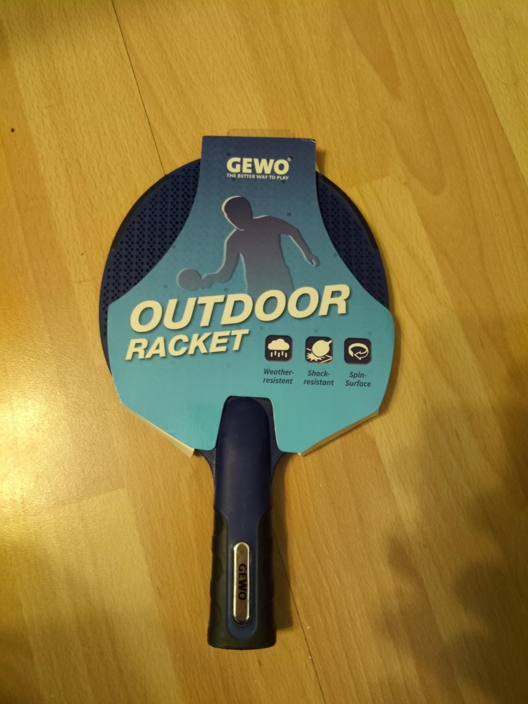 GEWO AWR Outdoor Tischtennisschläger blau wetterfest konkav