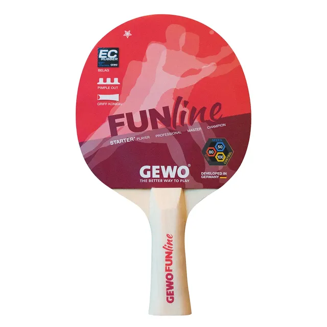 GEWO Fun Starter Tischtennisschläger konkav Anfänger