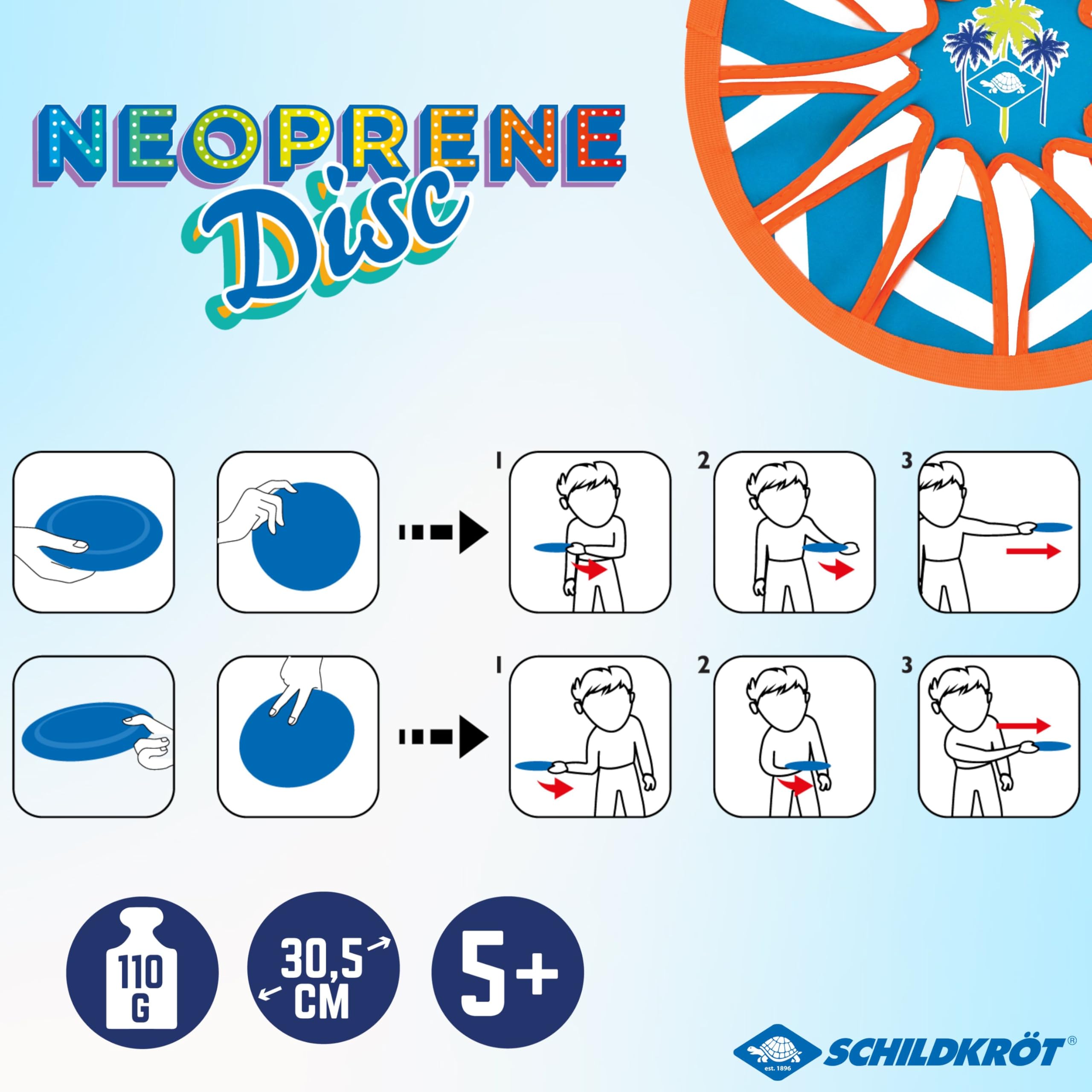 Schildkröt Outdoor Neopren Disc Ø30cm Frisbee weich salzwasserfest