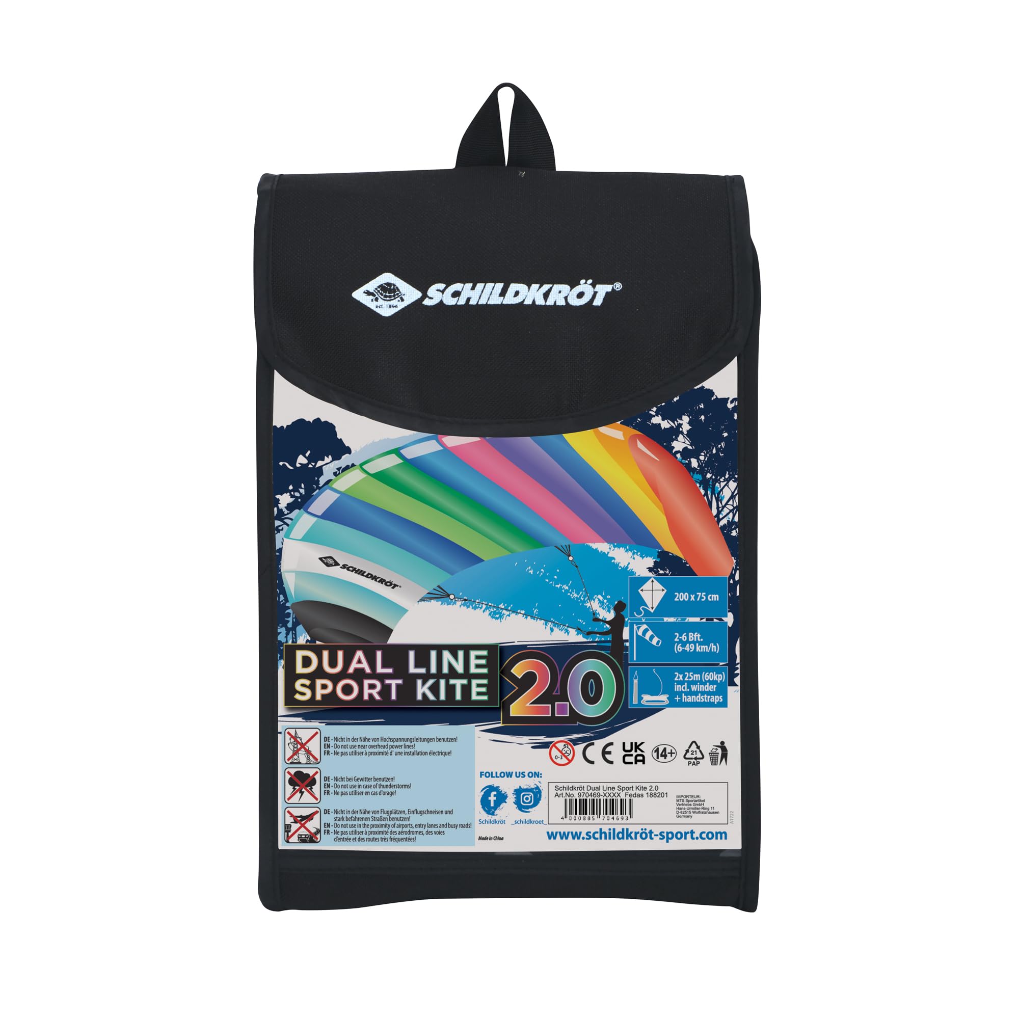 Schildkröt Dual Line Sport Kite 2.0 Lenkmatte 200x75cm