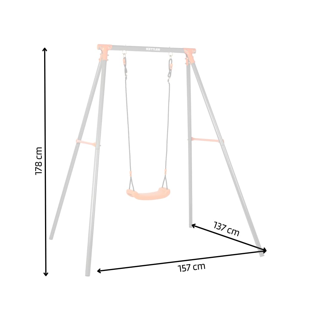 Kettler Single Einzelschaukel Metall grau orange 50 kg