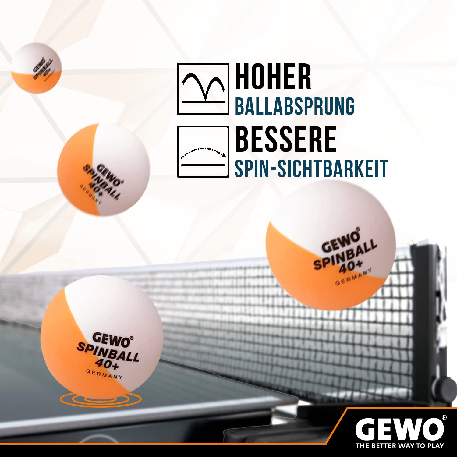 GEWO Ultra SLP Spinballs Tischtennisbälle 40+ 12 Stück
