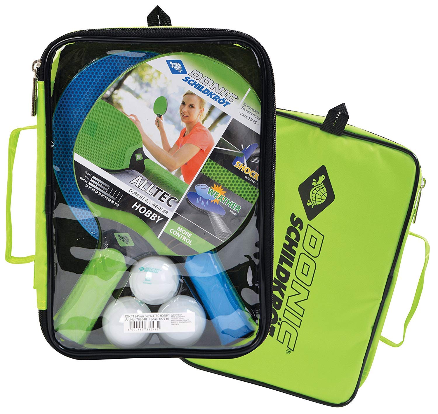 Schildkröt Outdoor Tischtennis-Set Weatherproof 2+3 Tasche