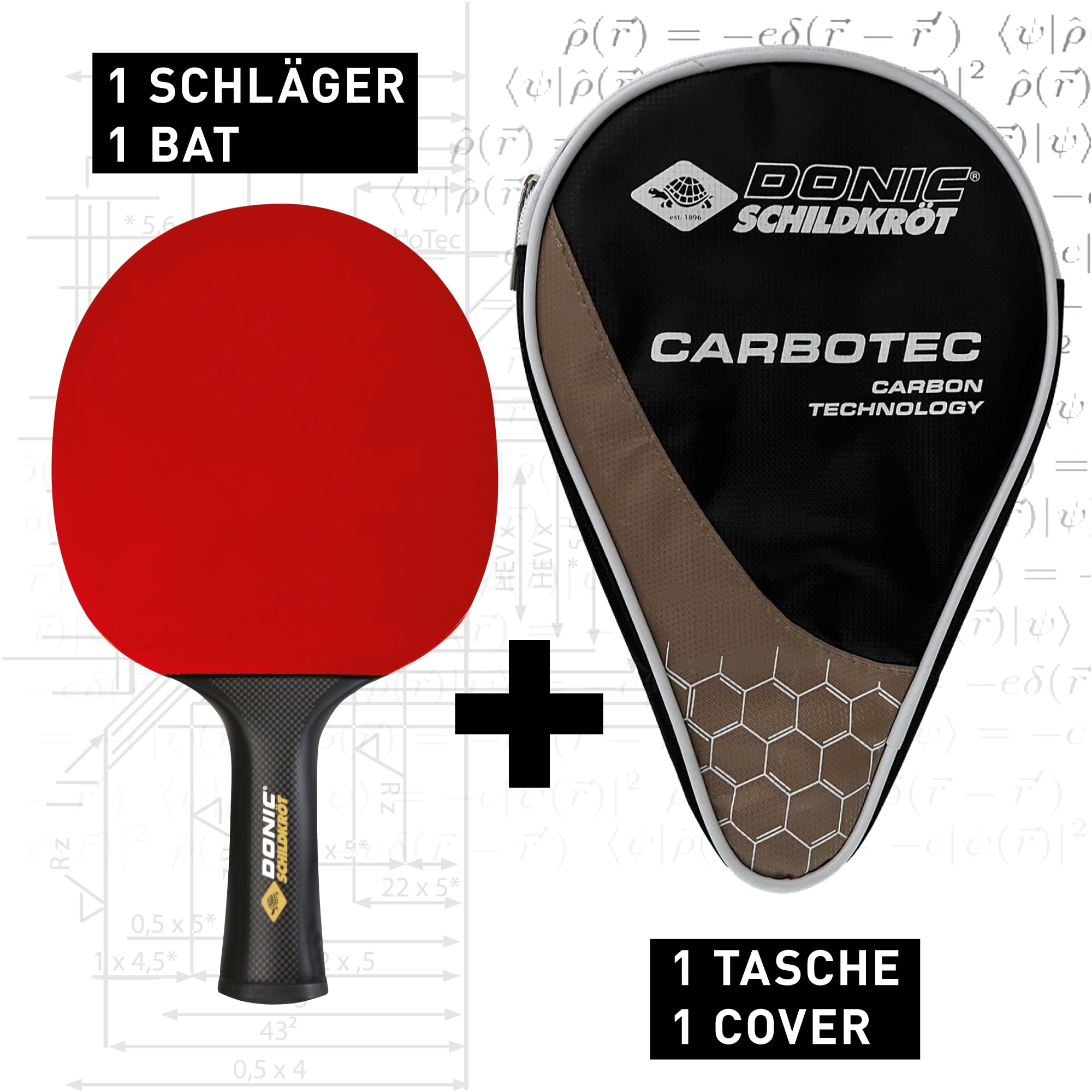 Schildkröt Carbotec 7000 Tischtennisschläger Carbon Tasche