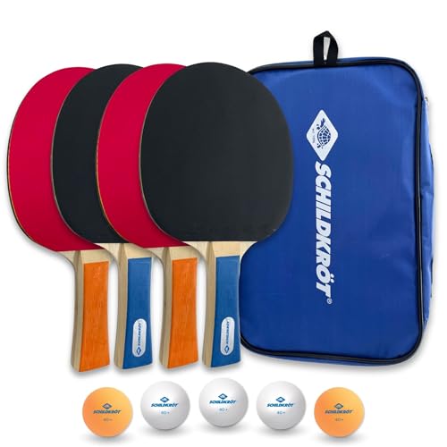 Schildkröt Hobby Tischtennis-Set 4 Spieler 4 Schläger 5 Bälle