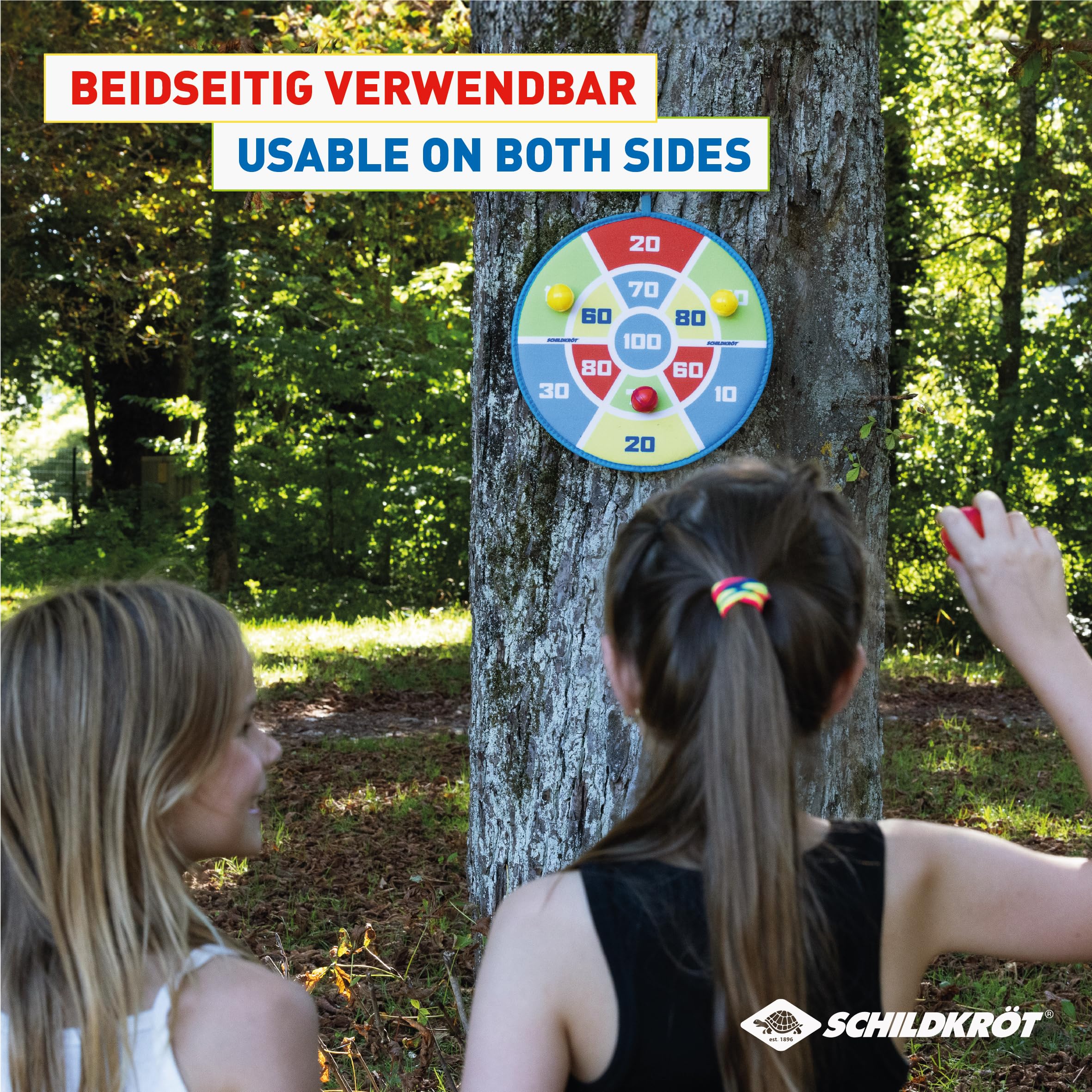Schildkröt Outdoor Soft Dart Set Klett Dartscheibe 38 cm