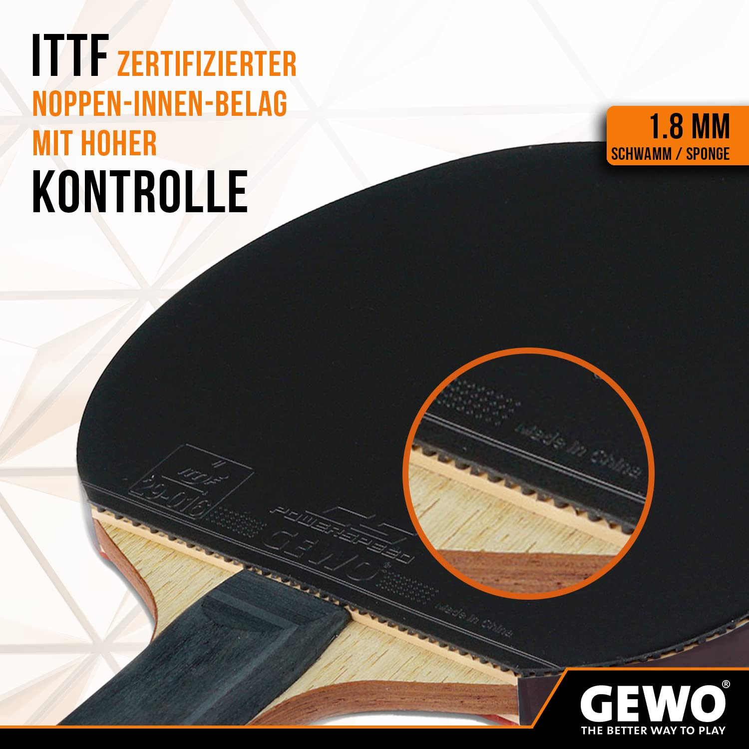 GEWO CS Energy Carbon Tischtennisschläger konkav 1,8mm