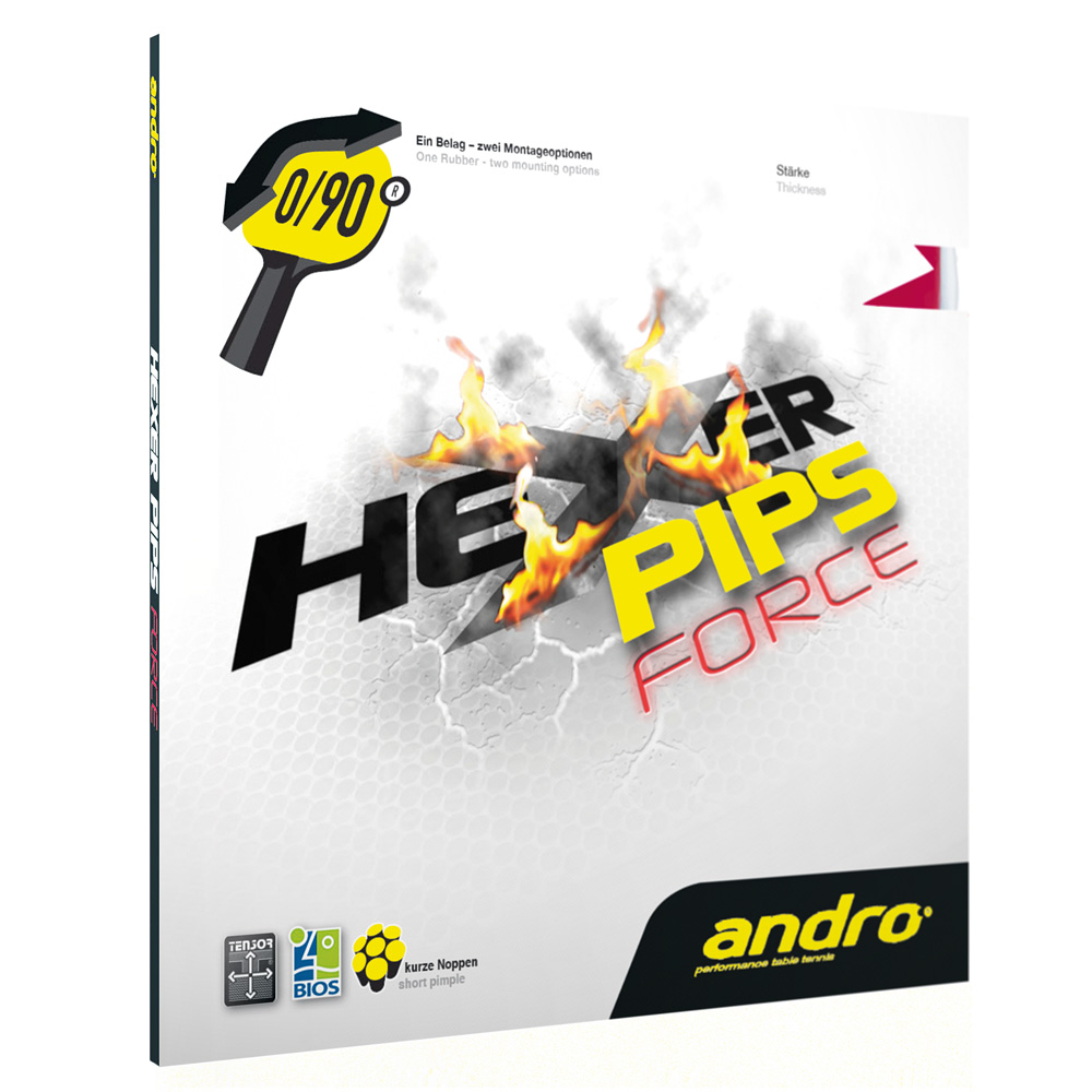 Andro Hexer Pips Force Tischtennisbelag Rotation
