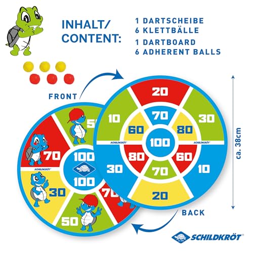 Schildkröt Outdoor Soft Dart Set Klett Dartscheibe 38 cm