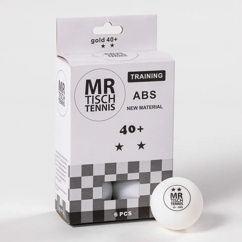 Mr. Tischtennis 2** ABS 40+ Tischtennisbälle weiß 72 Stück