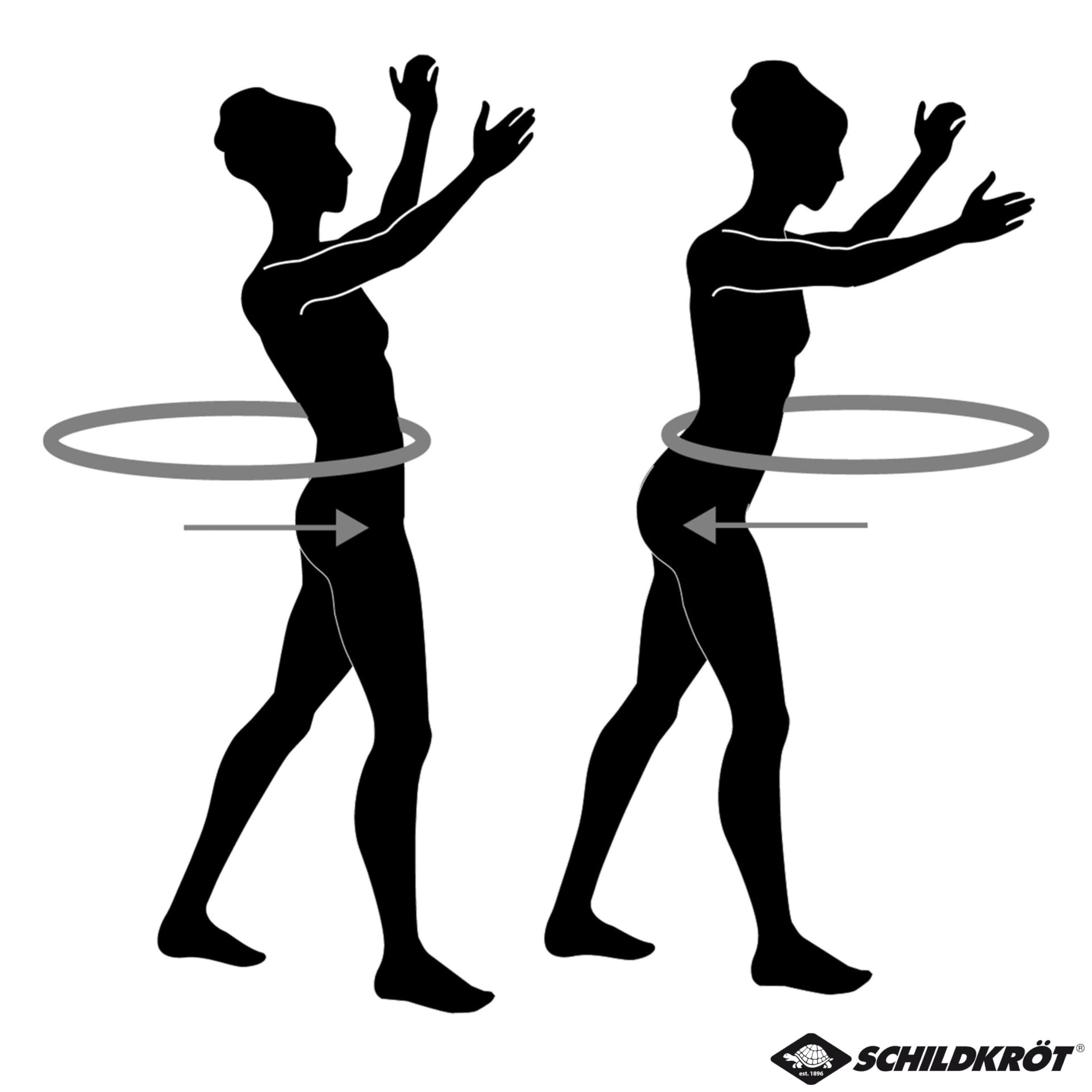 Schildkröt Fitness-Hoop Hula-Hoop 90cm Rosa-Anthrazit 0,8kg