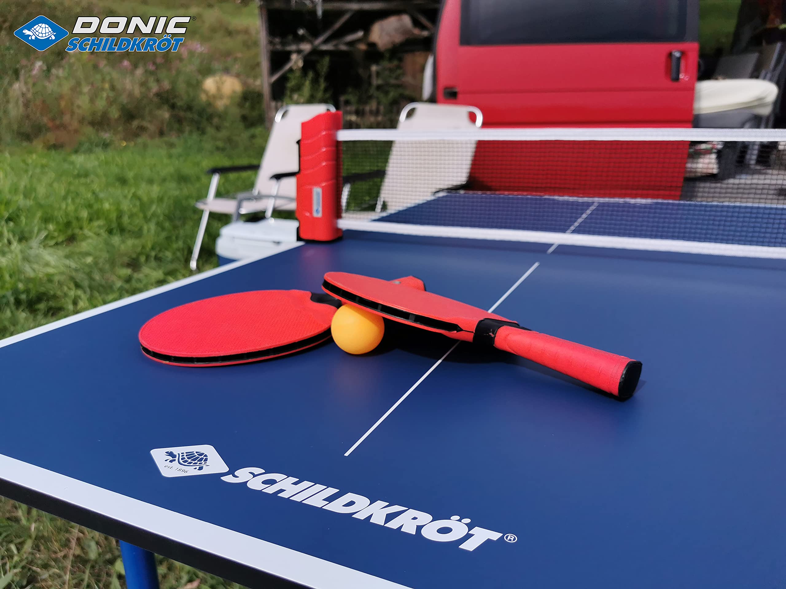 Schildkröt Outdoor Tischtennisset mit Netz 2 Schläger wetterfest