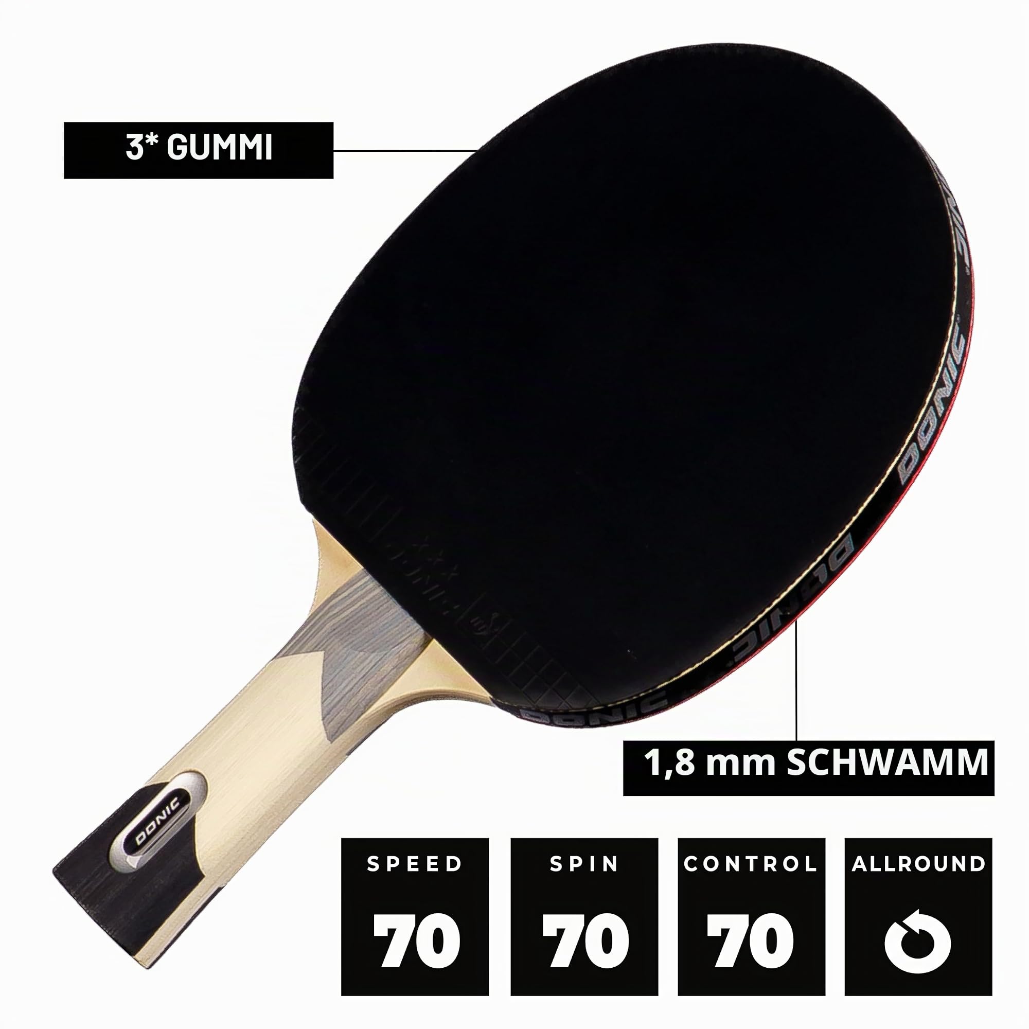 Schildkröt Waldner 600 Tischtennisschläger PLS 1,8 mm