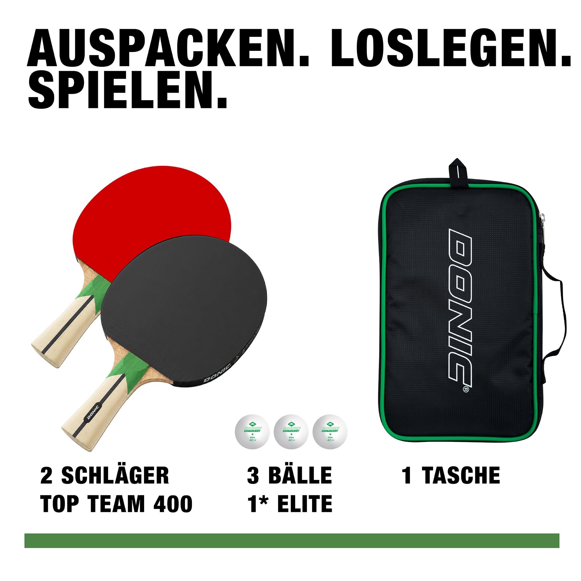 Schildkröt Top Team 400 Tischtennis-Set 2 Schläger Bälle