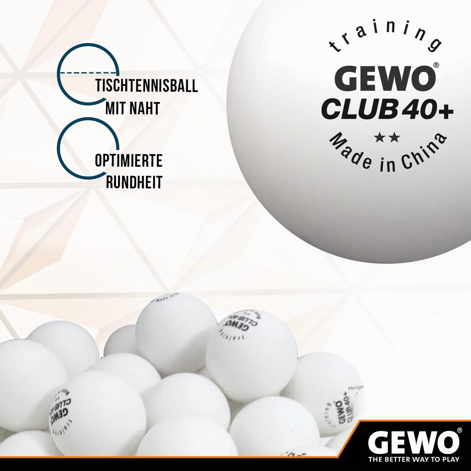 GEWO Ultra SLP Training Club Bälle weiß 72 Stück