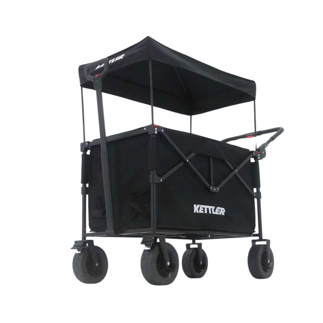 KETTLER Easy Bollerwagen faltbar Schwarz 100 kg