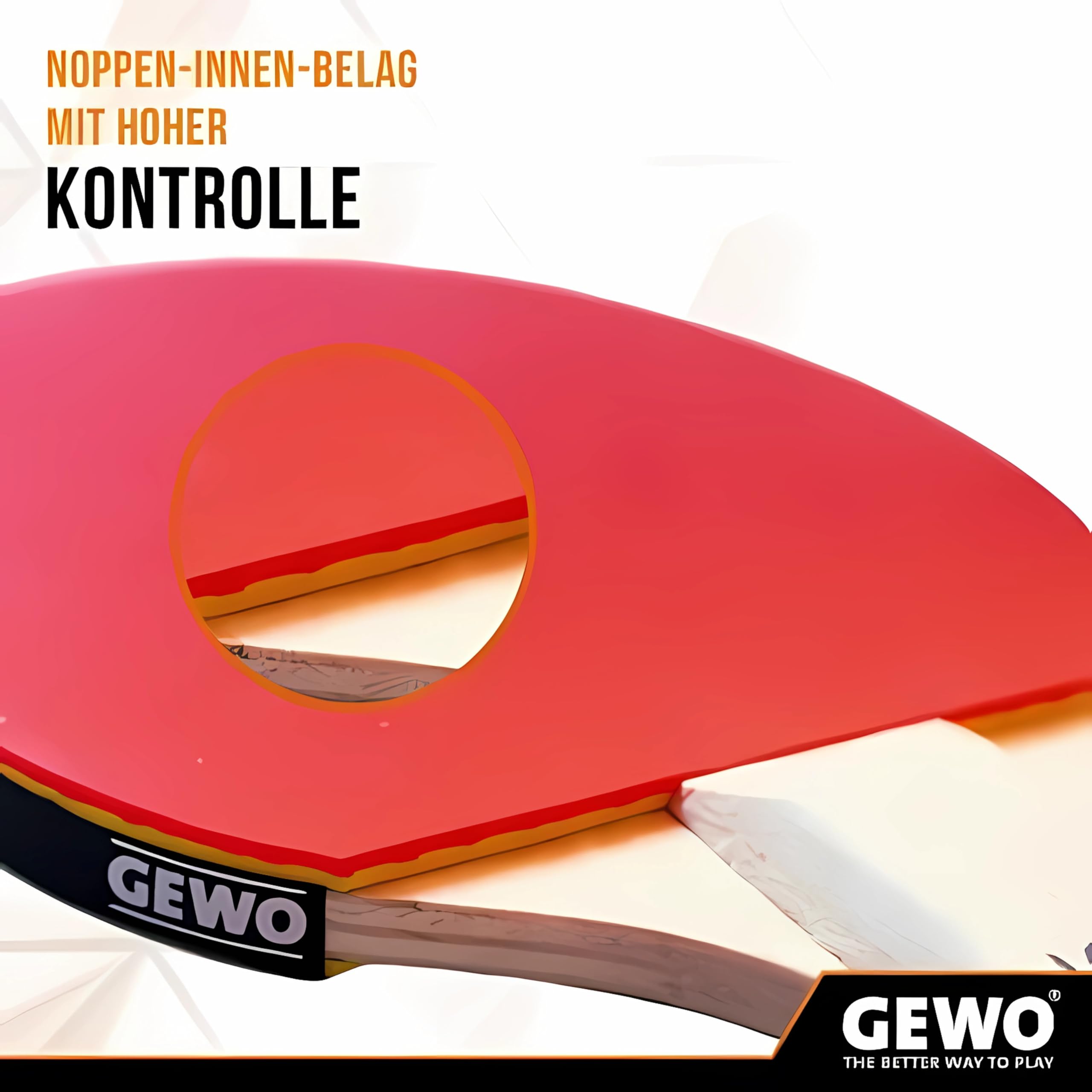 GEWO Player Mini Tischtennisschläger 15,5cm rot-schwarz