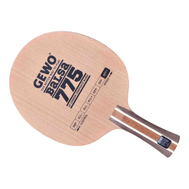GEWO Balsa Carbon 775 Tischtennisholz gerade Offensiv+