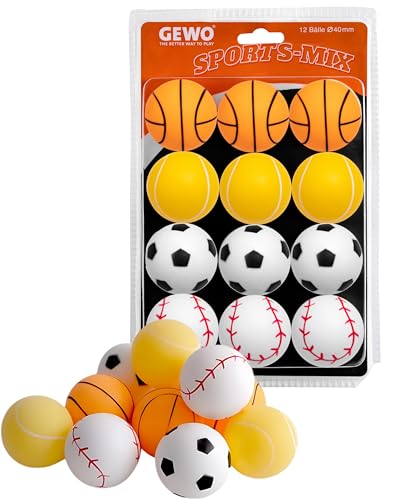 GEWO Ultra SLP Tischtennisbälle Sports-Mix 12er bunt