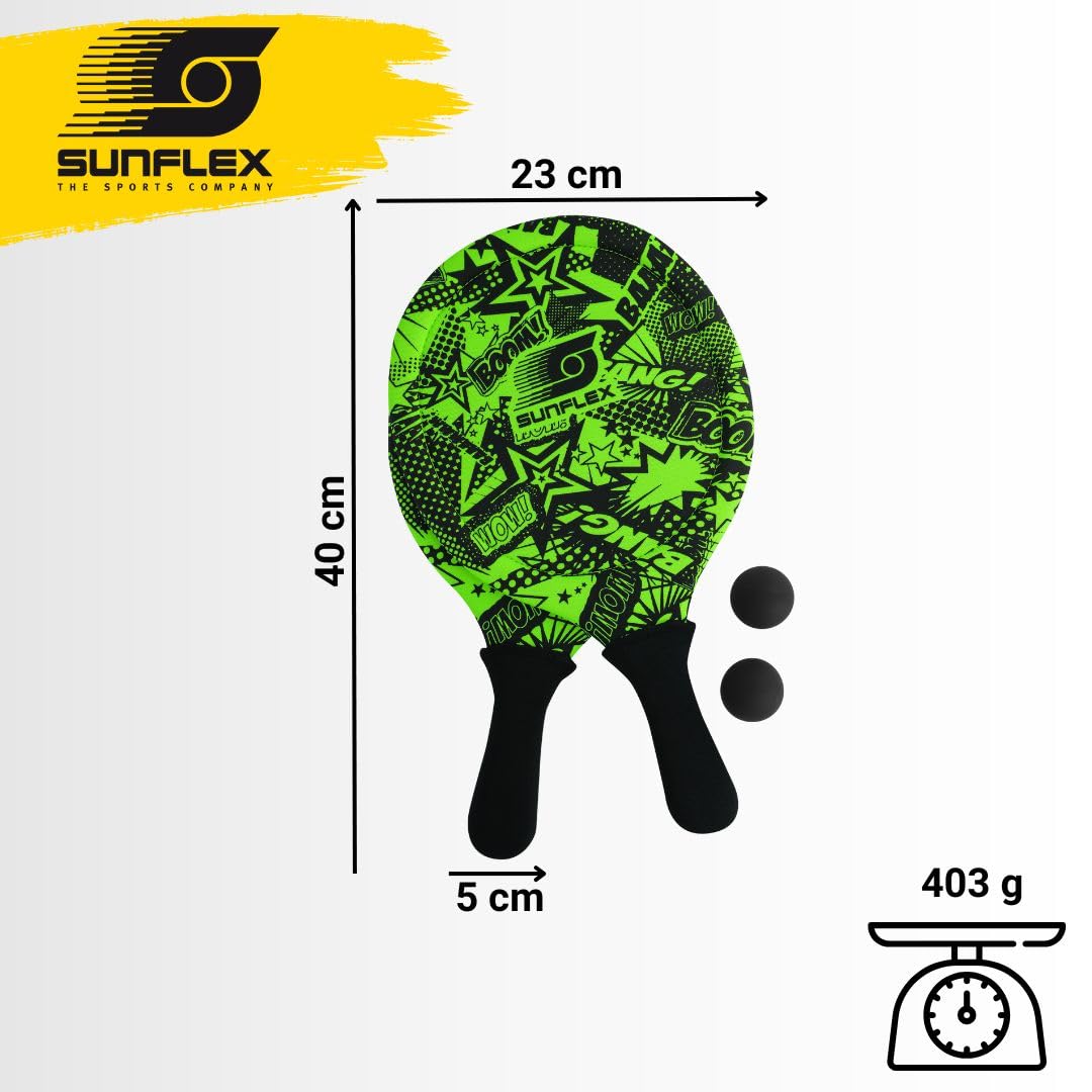 Sunflex Funky Beachball-Set Schiggerset Grün mit 2 Bällen wasserfest