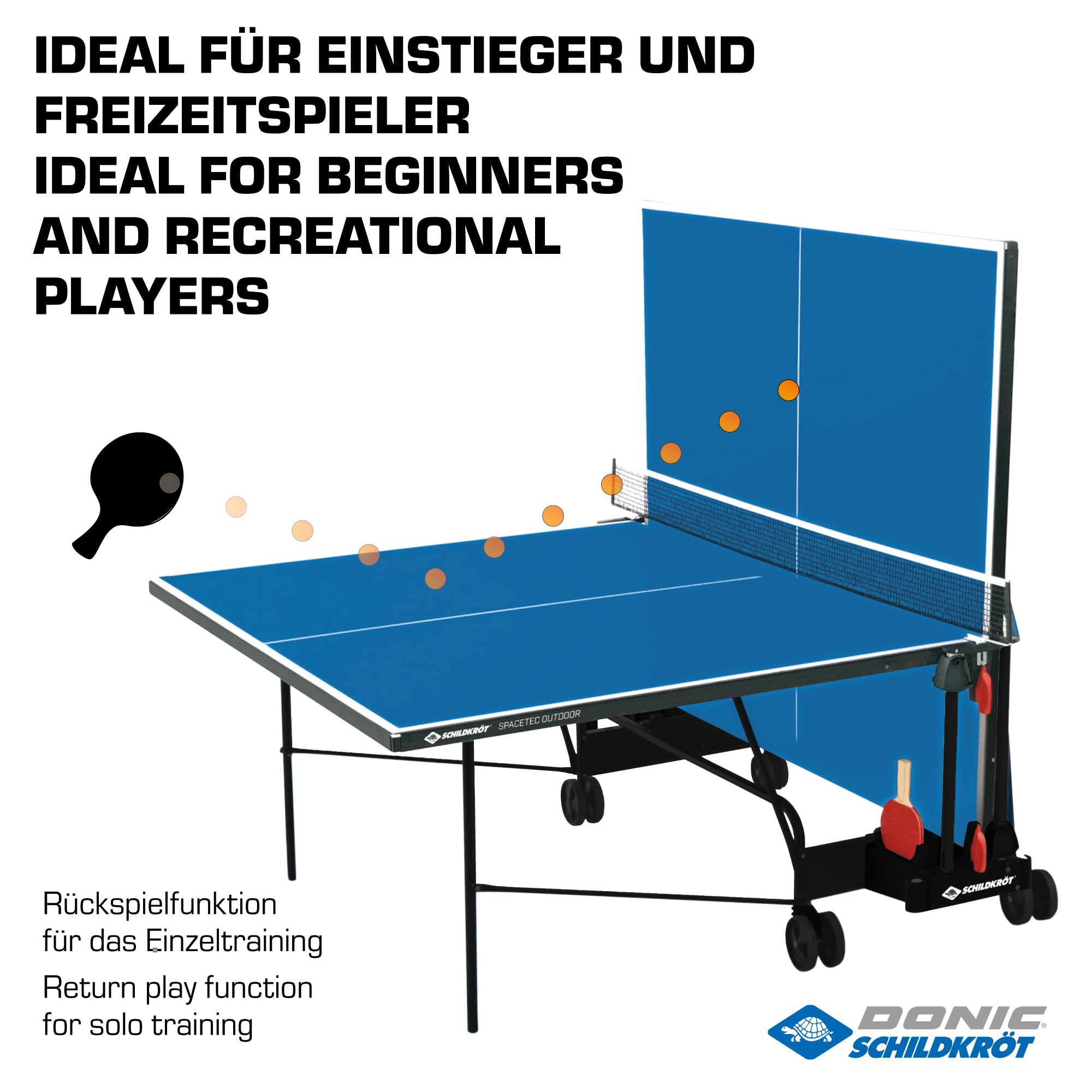 Schildkröt Space Tec Tischtennisplatte Outdoor – 4 mm Blau