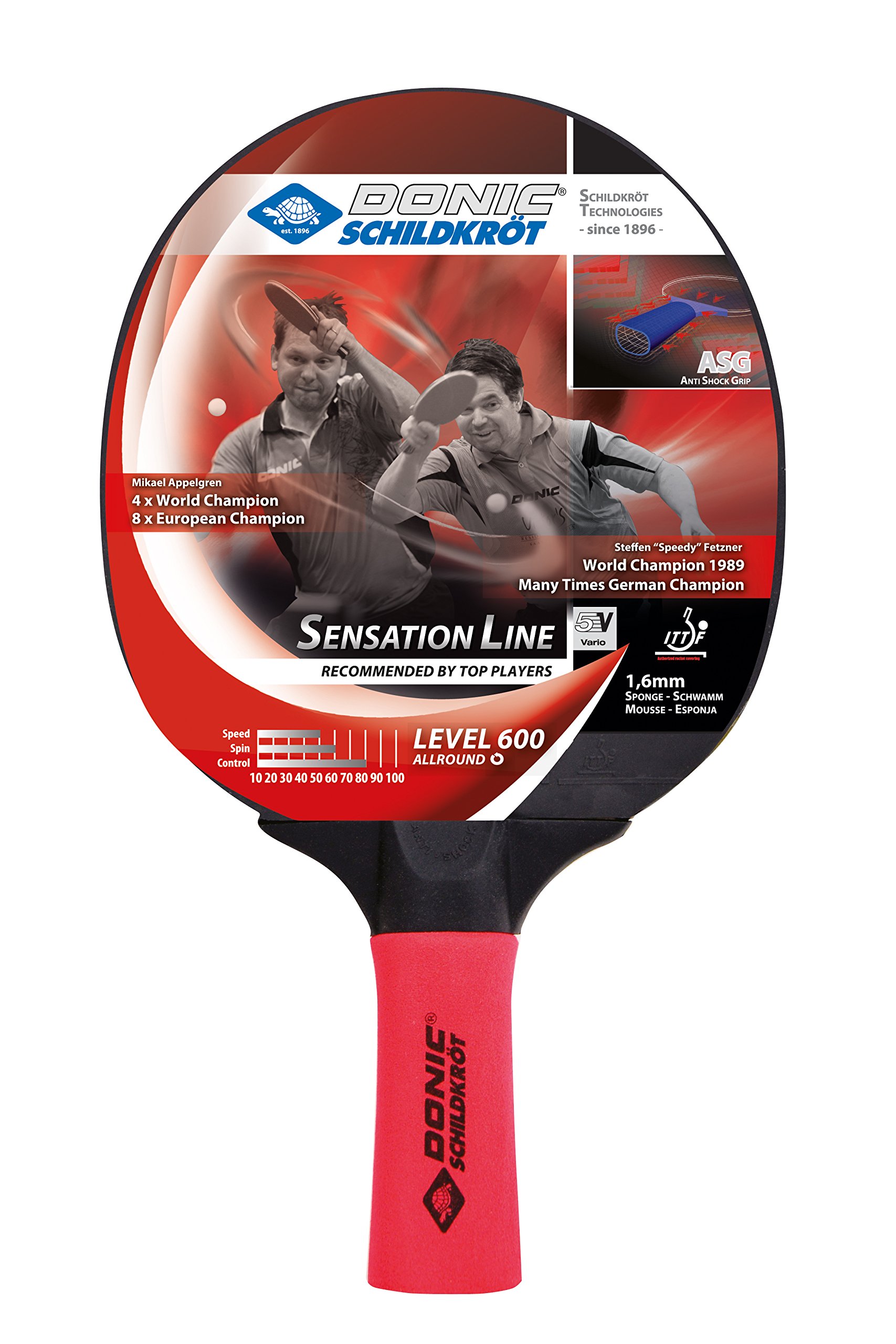 Schildkröt Sensation 600 Tischtennisschläger konkav 1,6mm