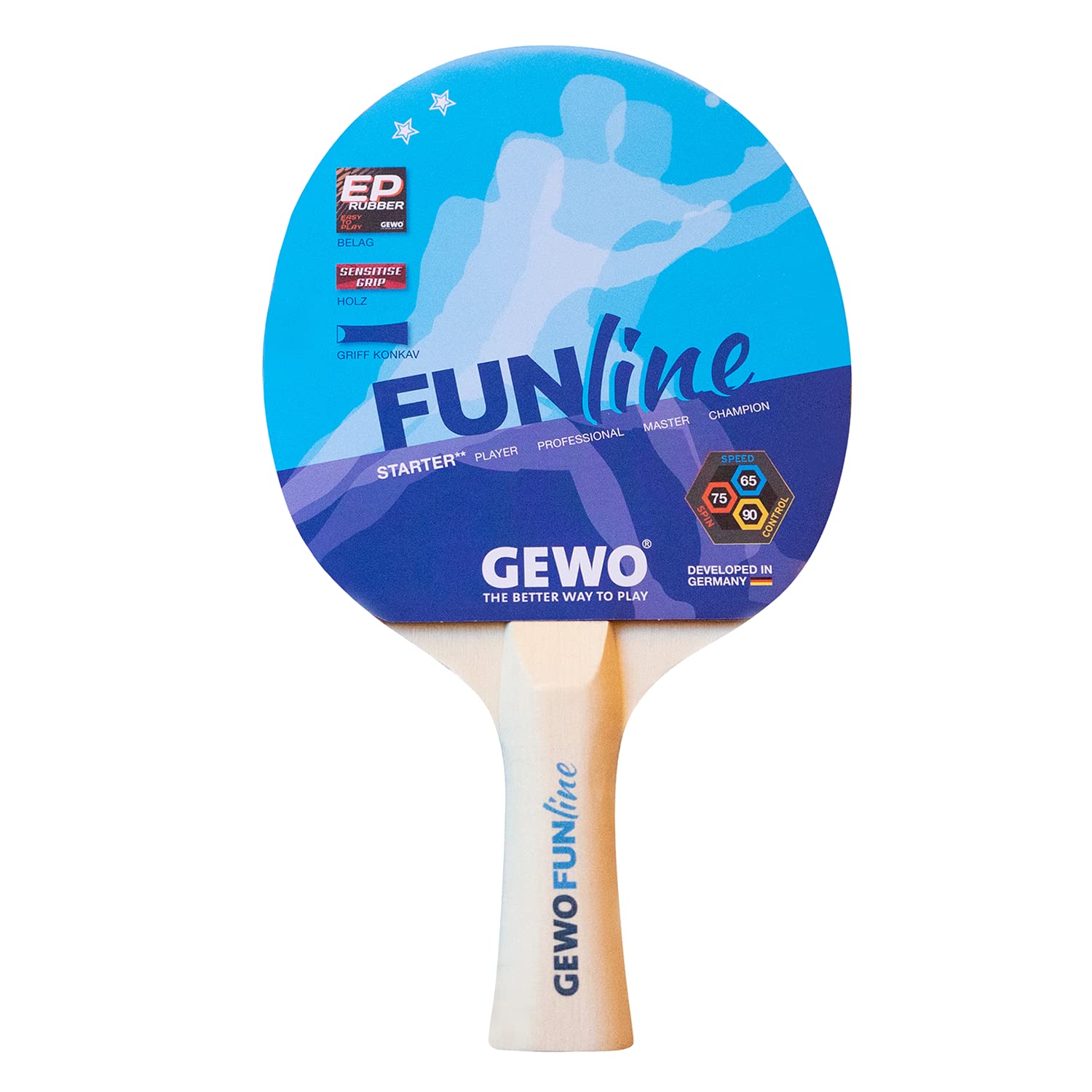 GEWO Fun Tischtennisset 2 Schläger 3 Bälle Tasche Hobby