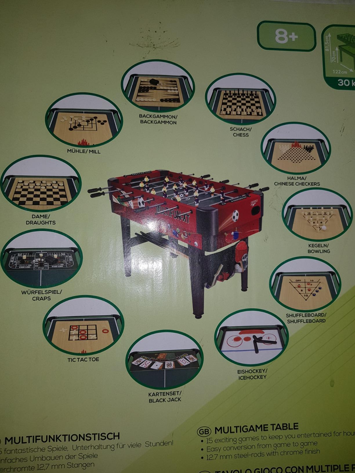 Carromco Multifun-XT Multigame Tisch 14in1 – Kicker Billard