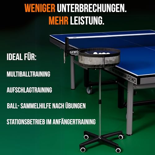 GEWO Ultra SLP Ballkorb mit Rollen für 200 Bälle