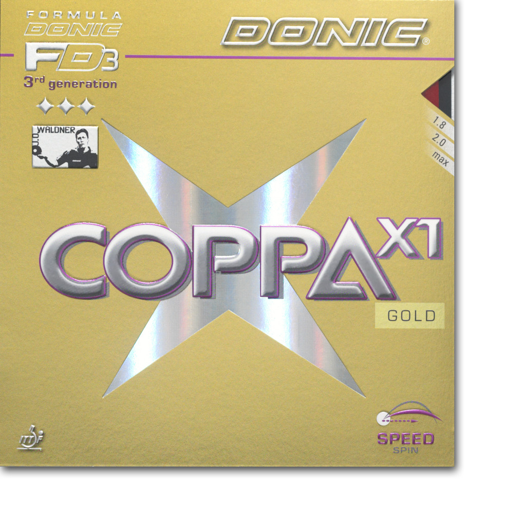 Donic Coppa X1 Gold Tischtennisbelag Medium Offensiv