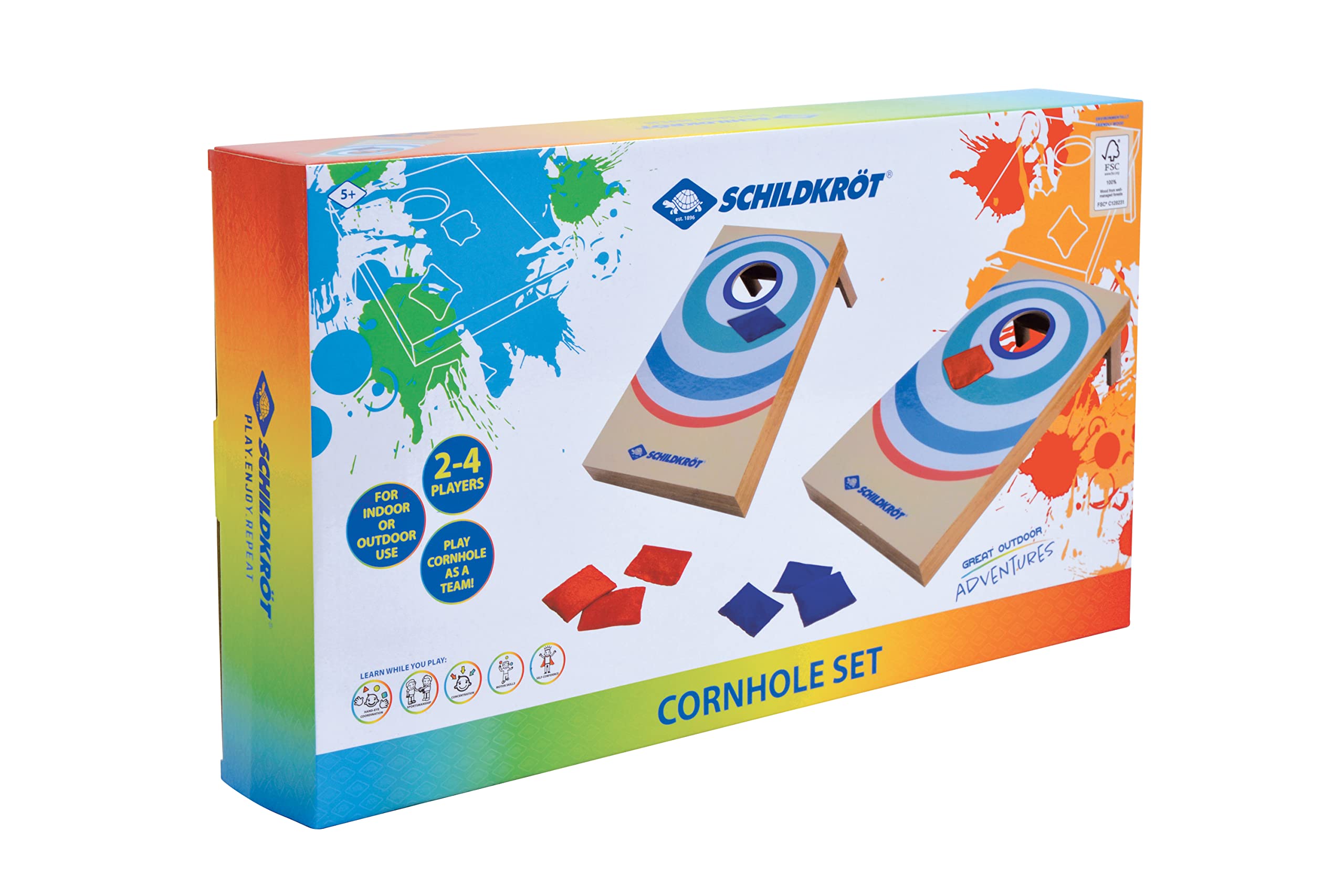 Schildkröt Outdoor Cornhole Set Wurfspiel FSC-Holz