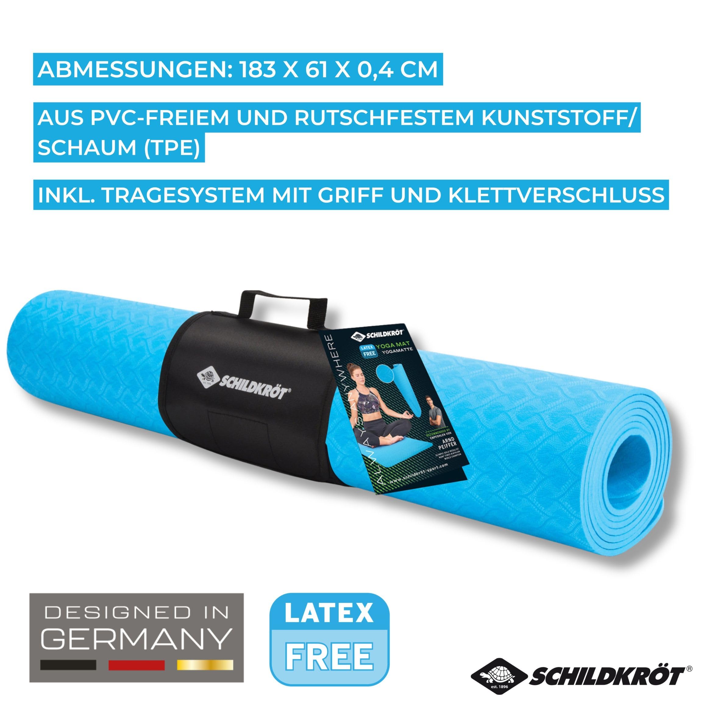 Schildkröt Outdoor Yogamatte Blau 4mm 183x61 rutschfest