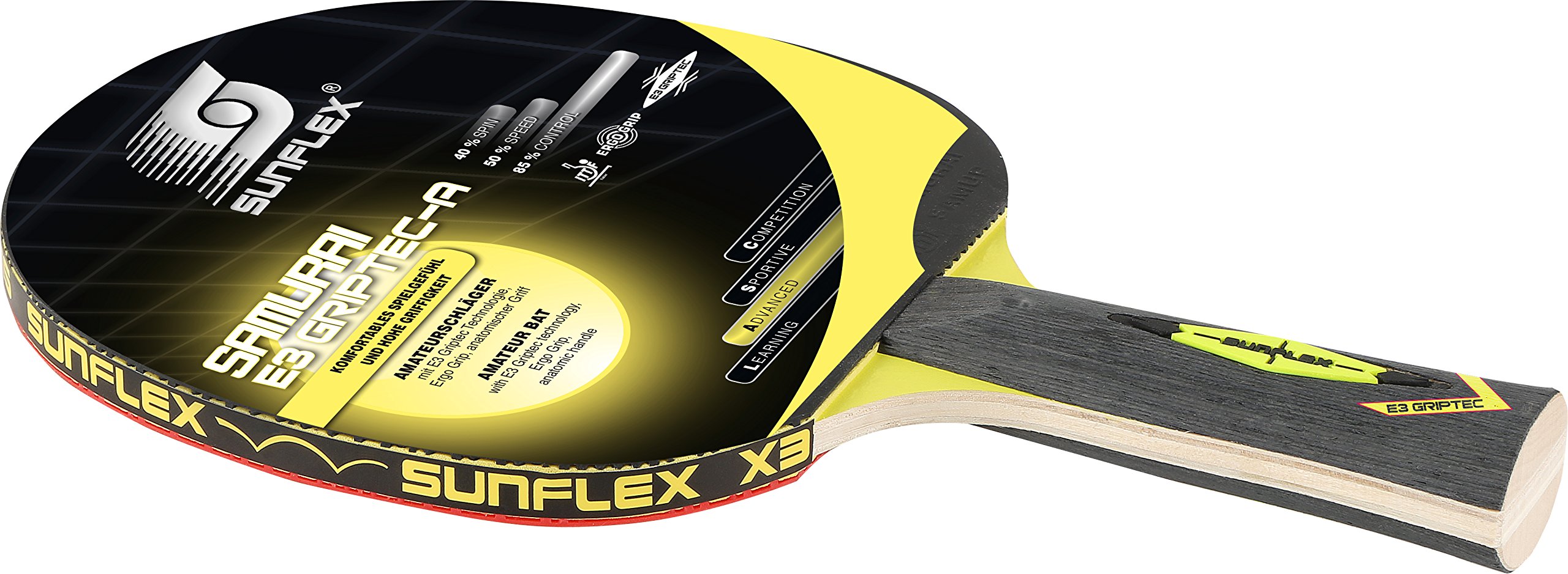 Sunflex Samurai A E3 Griptec Schläger anatomisch 1,5 mm