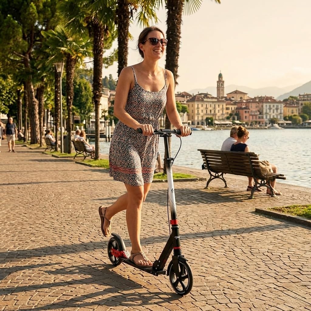 Carromco Scooter Lugano 200 Tretroller klappbar schwarz